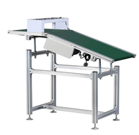 Dip Line Wave Solder outfeed PCB PVC Green Belt Assembly Small Conveyor Table Machine Industrial With Fans
